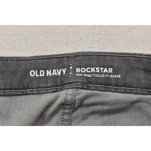 NEW Old Navy Rockstar Mid-Rise Gray Jeans Women's Plus Size 14 Regular - Picture 8 of 8